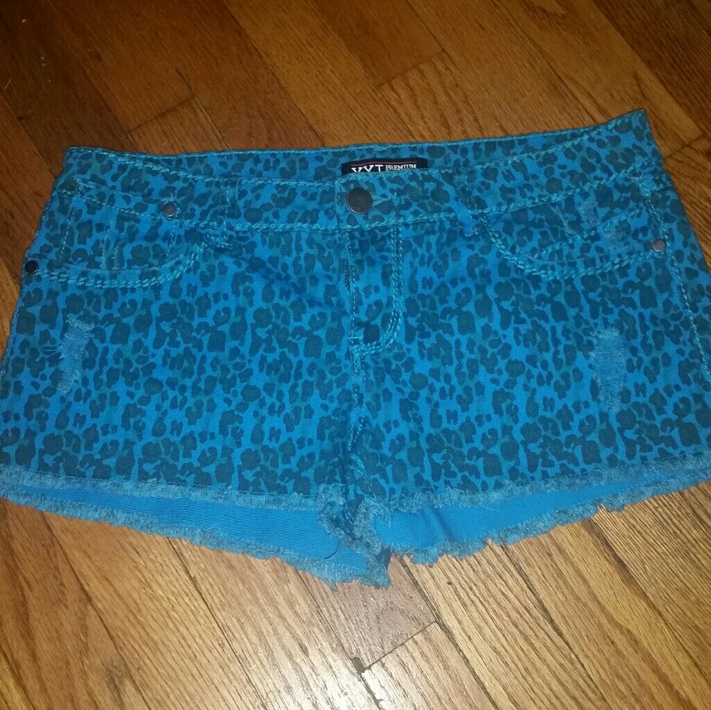Forever 21 leopard print Jean shorts