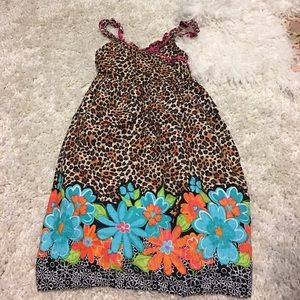 👛Youngland girls dress animal print w/flowers 👛Youngland girls dress animal print w/flowers