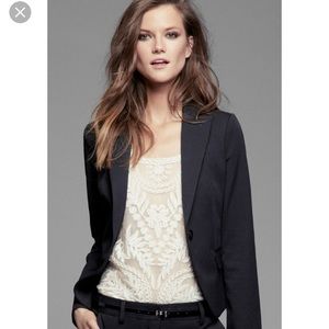 New, worn once black one button blazer New, worn once black one button blazer