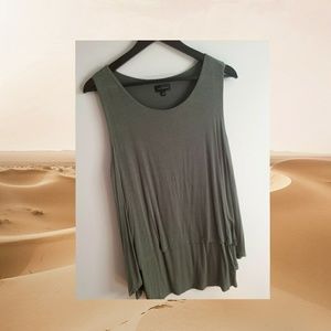 Layered Tank in Olive