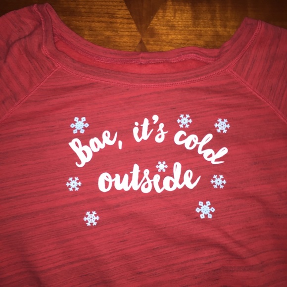 TEE4TOO  red oversize sweatshirt Christmas  large - Picture 2 of 8