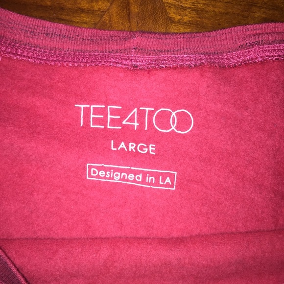 TEE4TOO  red oversize sweatshirt Christmas  large - Picture 5 of 8
