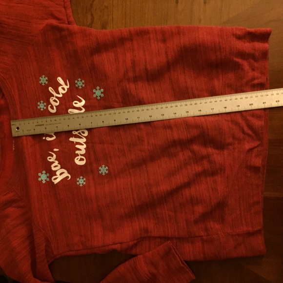 TEE4TOO  red oversize sweatshirt Christmas  large - Picture 7 of 8