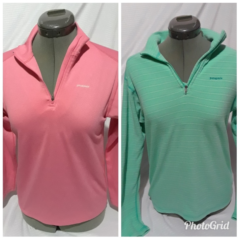 Patagonia girls large size 12 bundle 1/4 zip tops