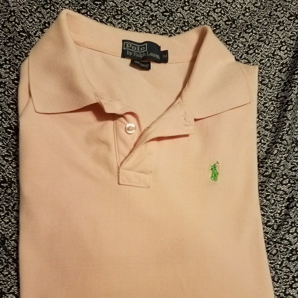 Light pink mens polo