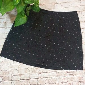 David Paul Black Polka Dot Golf Skort