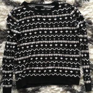 Black and white sweater