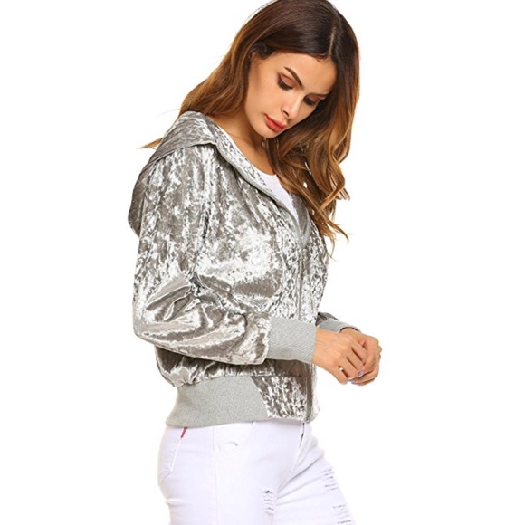 Velvet bomber jacket - Picture 2 of 7