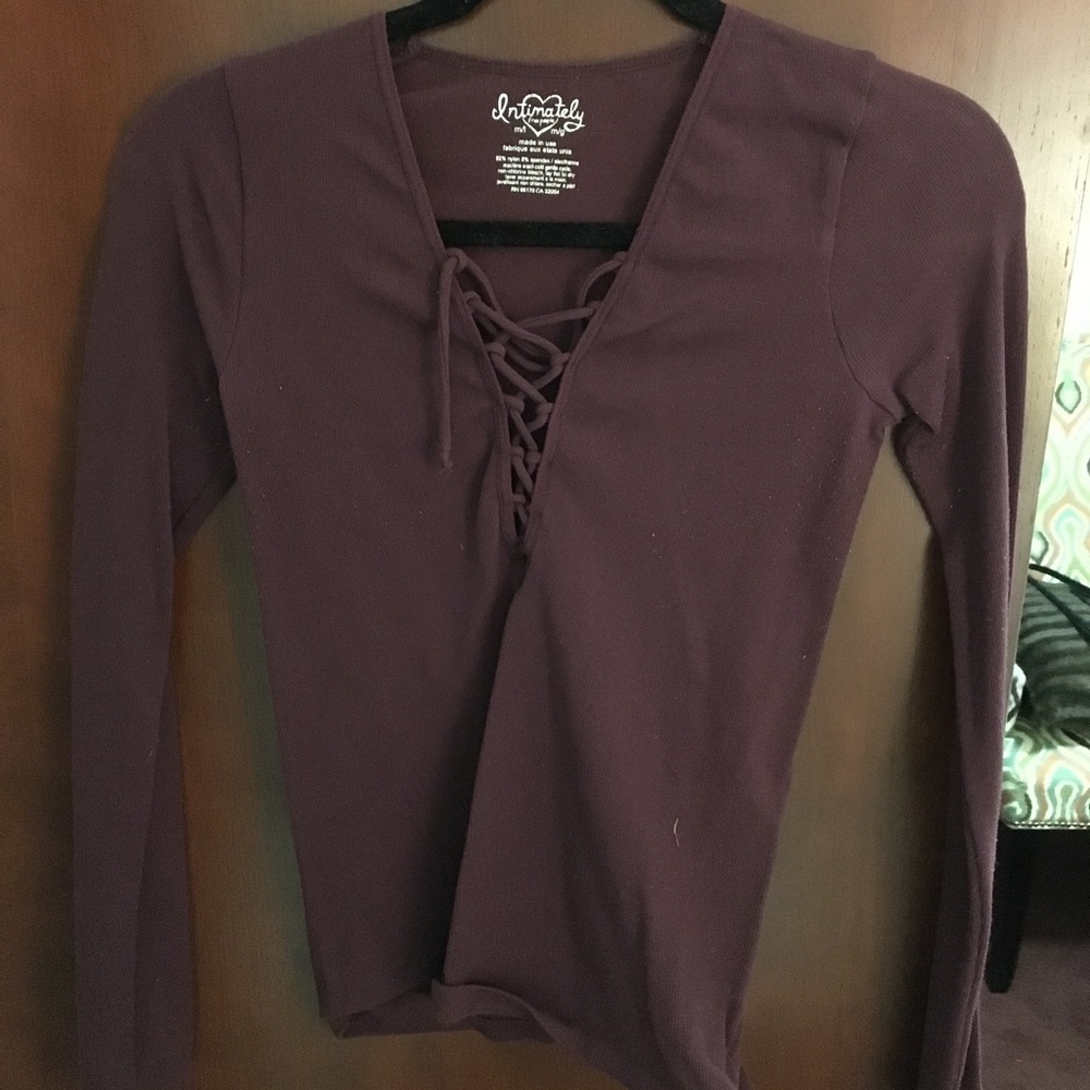 Free People lace up top