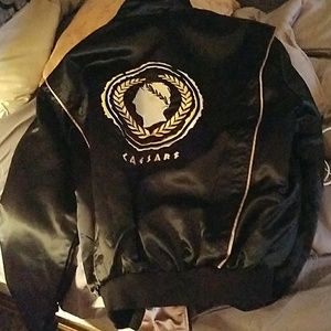 Vintage Caesars reversible satin bomber