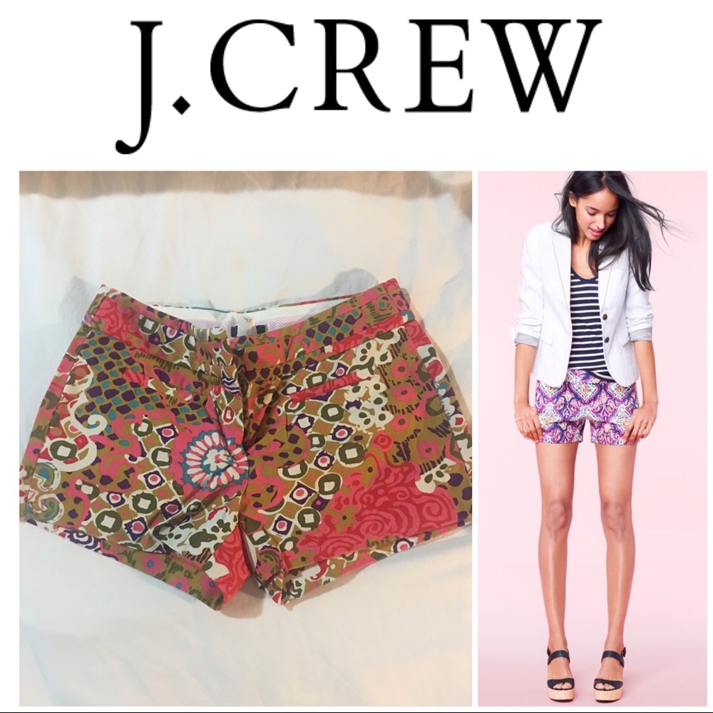 J crew printed shorts