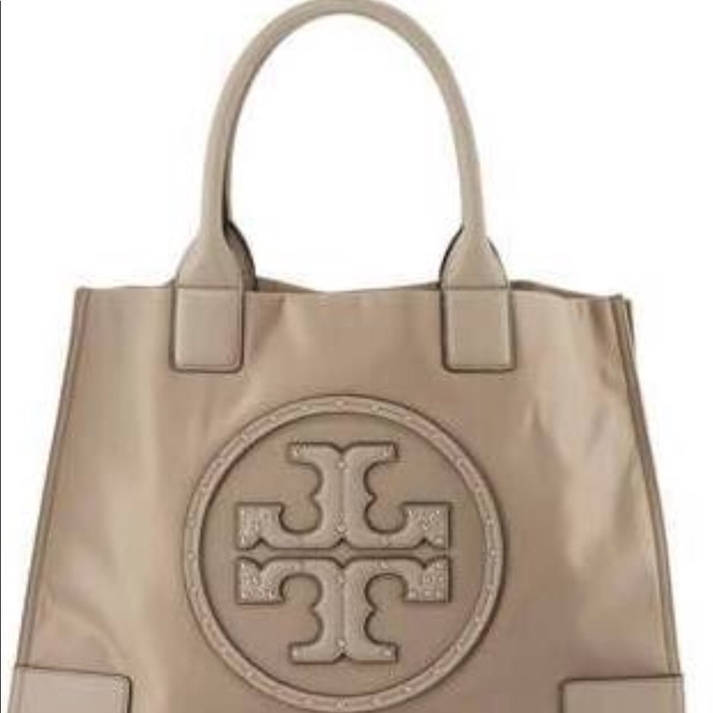 French gray tory burch ella tote