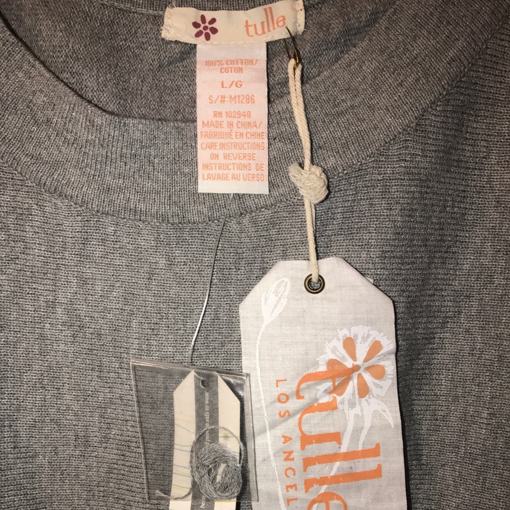 Tulle brand grey sweater dress