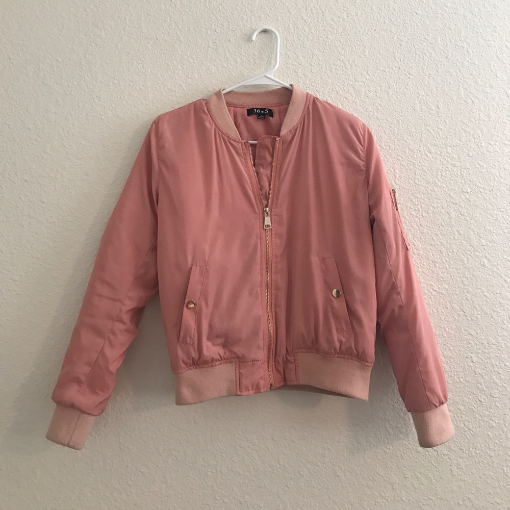 Fashion Nova Blush Bomber Jacket