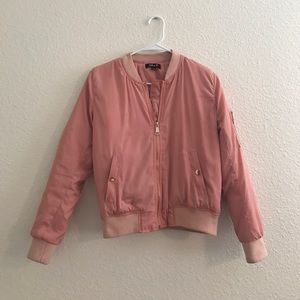Fashion Nova Blush Bomber Jacket