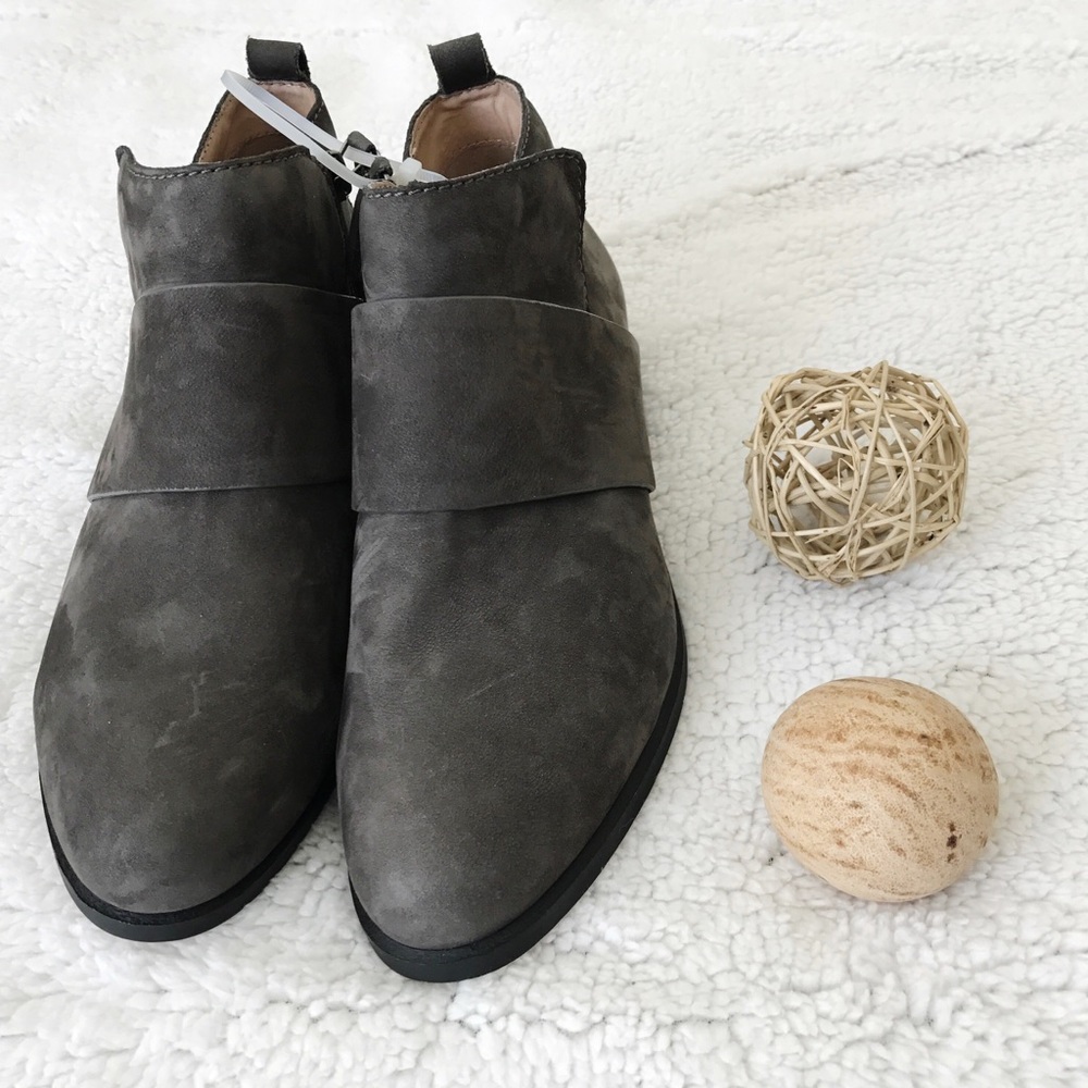 Susina Gray Faux Suede bootie