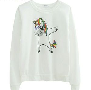 Womens Dab unicorn sweatshirt