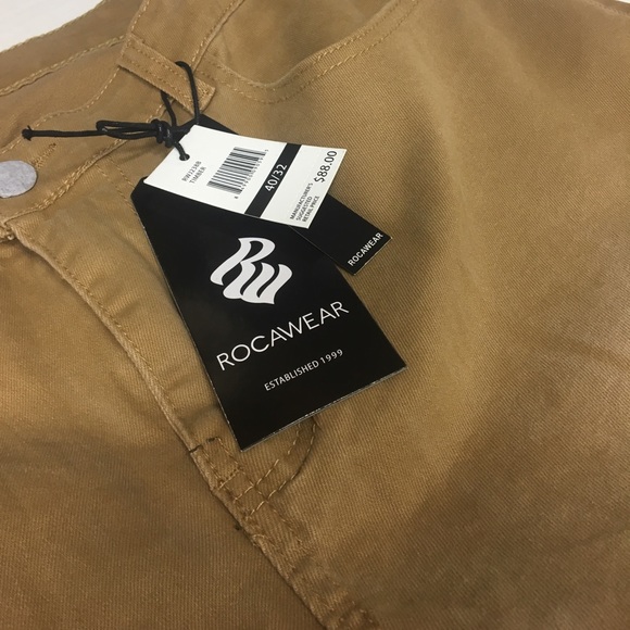 Rocawear- Brown Flexfit Jeans 40X32 NWT - Picture 5 of 6