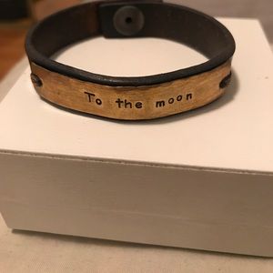 Leather To the moon bracelet