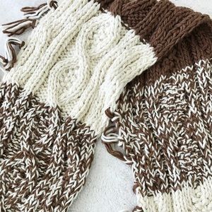 Treasure and Bond Chunky Brown/ Beige Scarf