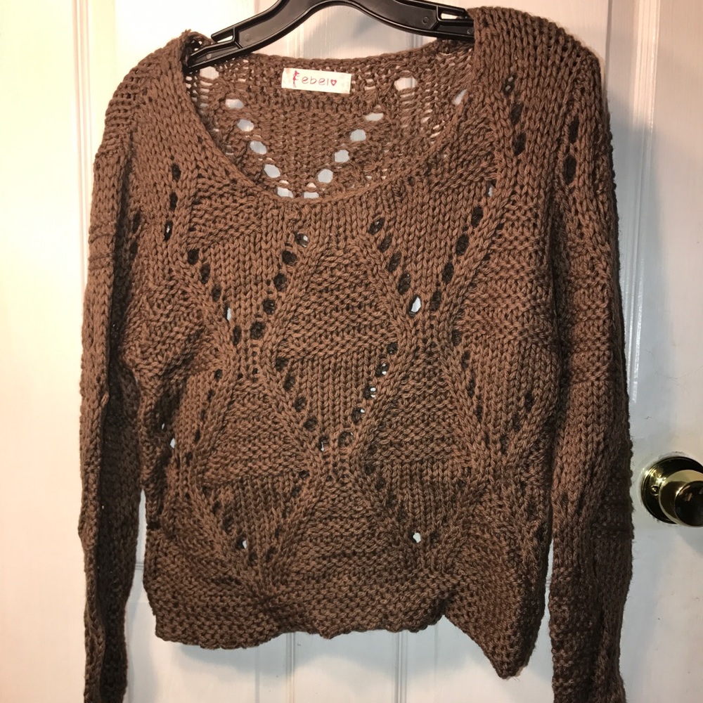 Brown knitted sweater