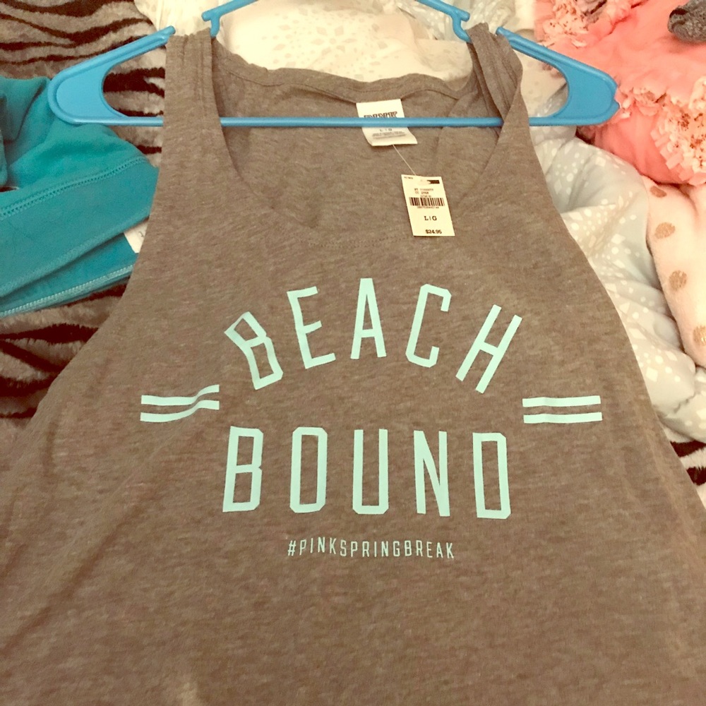 Gray and teal Victoria secret tank top large