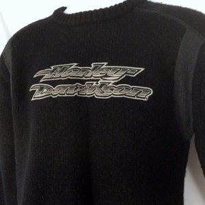 HARLEY DAVIDSON BLACK PULLOVER SWEATER