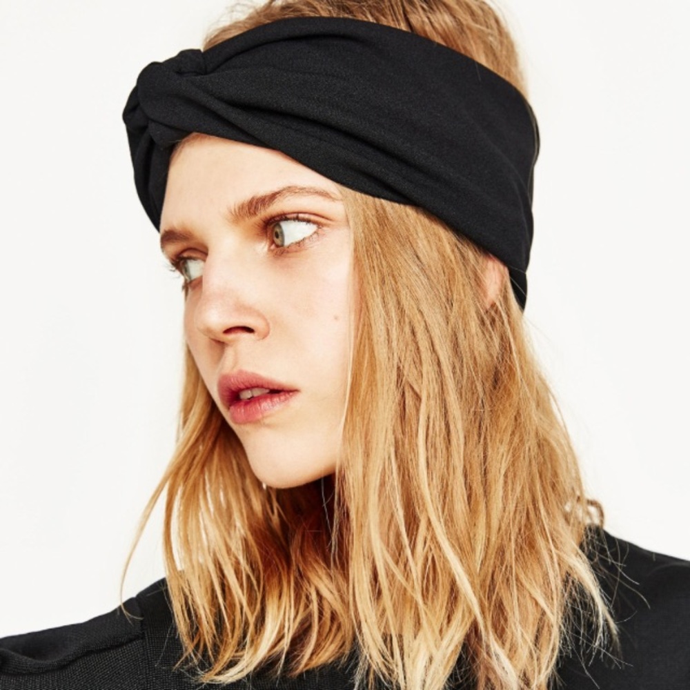 Zara Black Twisted headband