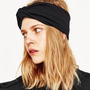 Zara Black Twisted headband