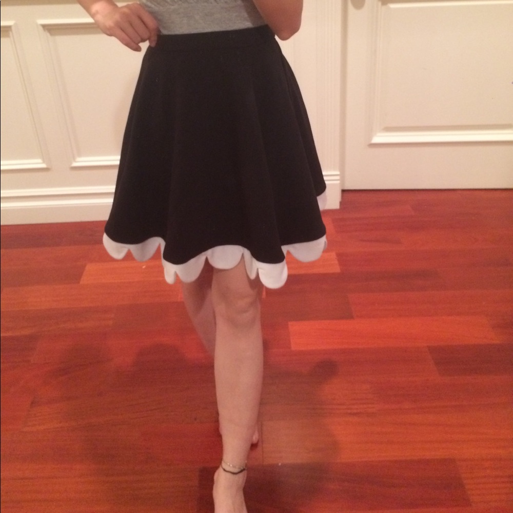 Petal shaped B&W Umbrella skirt