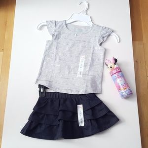SOLD! Brand NEW top & jean skirt bundle!