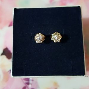 Real Gold Diamond Earrings