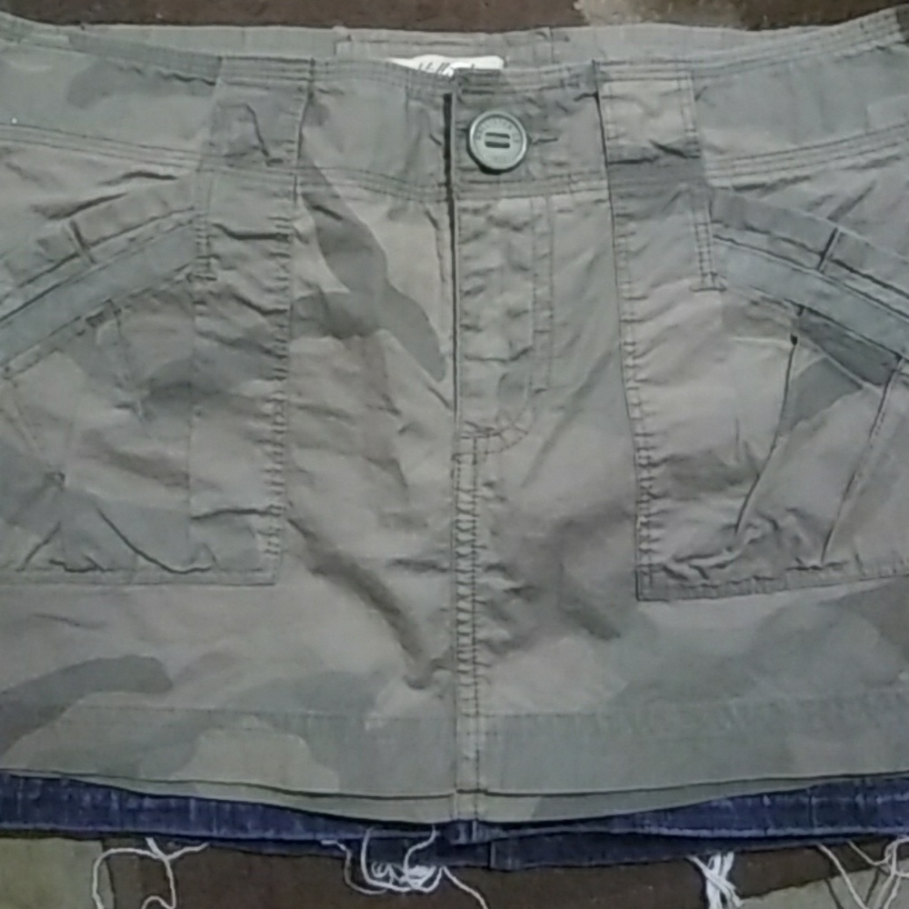 Green camo skirt