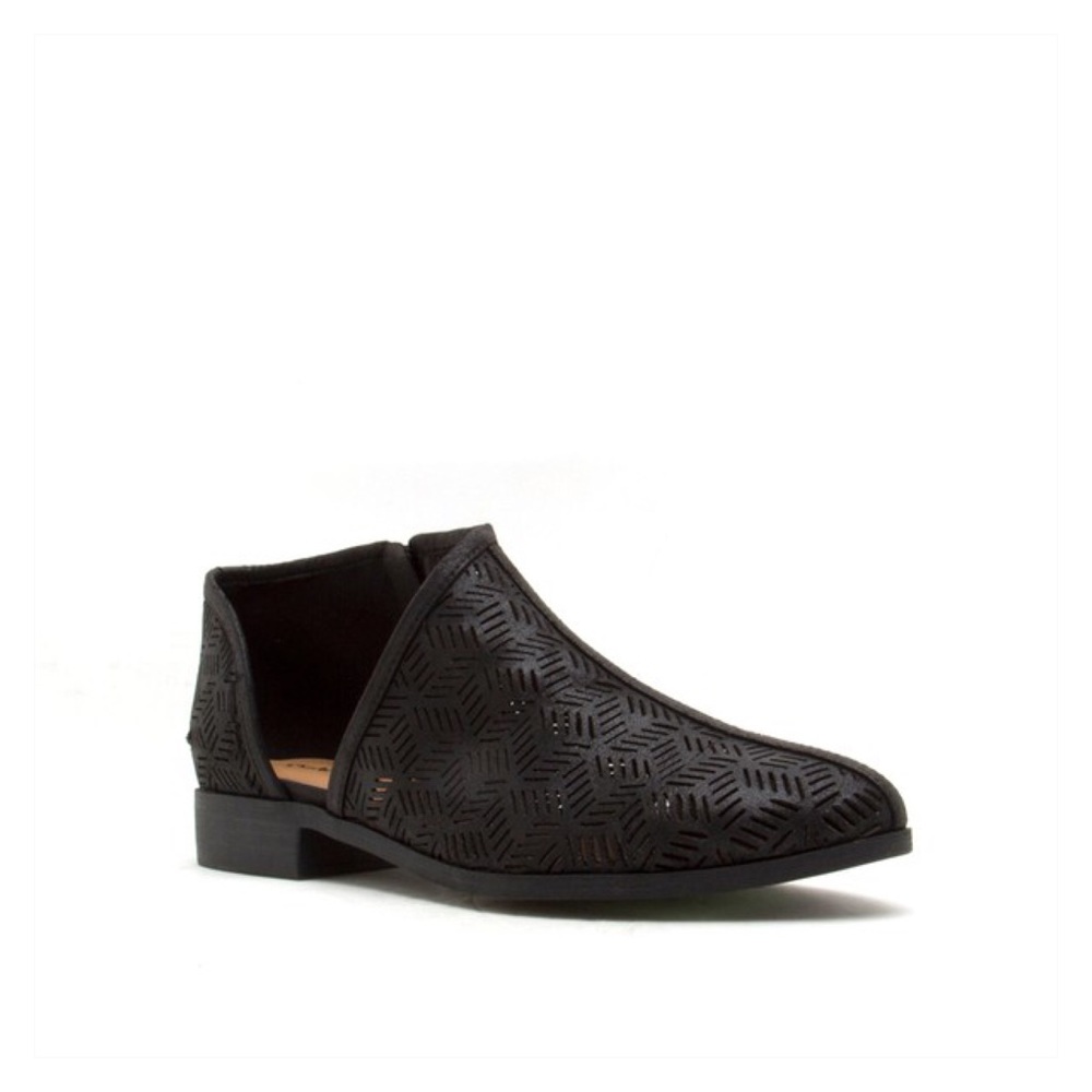 ✨Vegan Leather Perforated Slip On Booties - Picture 6 of 7