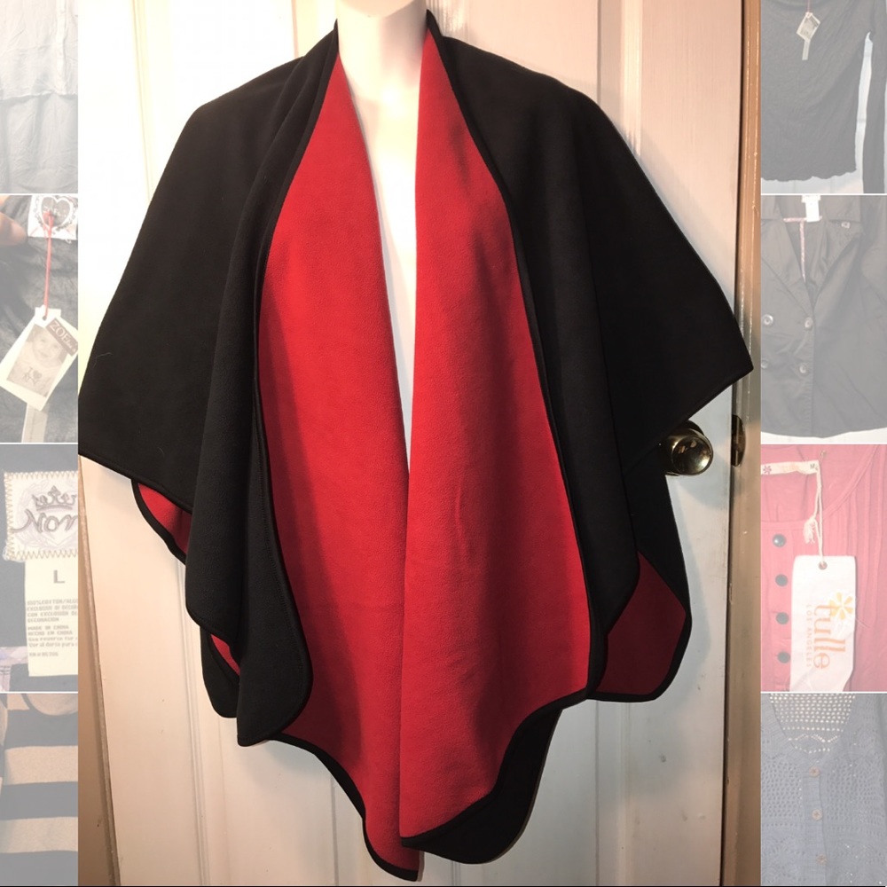 Double sided fleece shawl