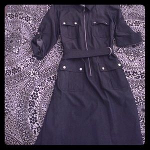 Sharagano bottom down denim dress in size 14