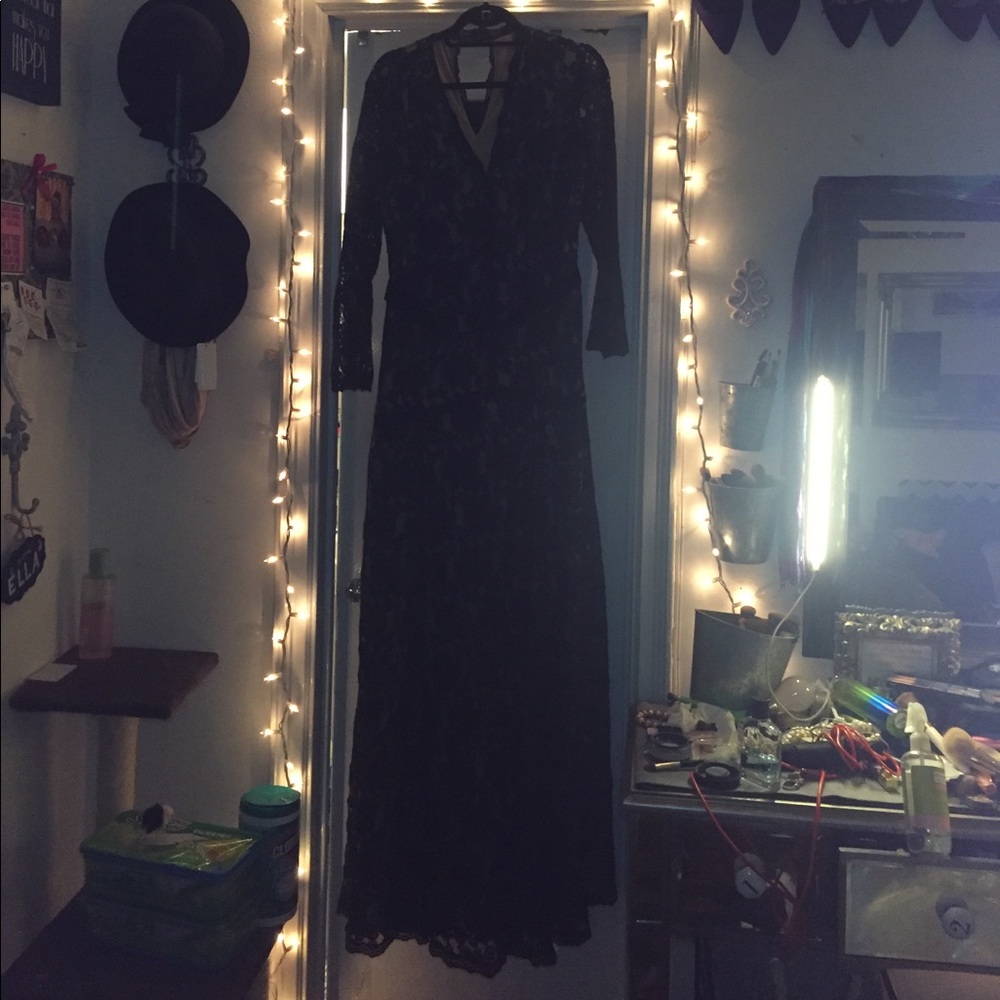 Lace overlay gown