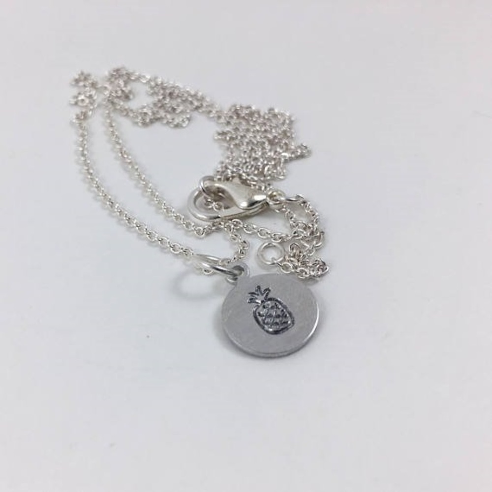 NEW Pineapple Necklace / Hand Stamped