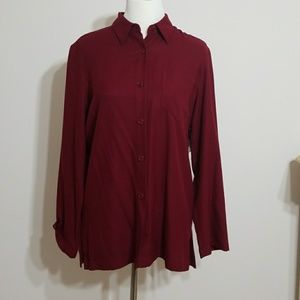 Ralph Lauren 100%Silk Button Down Shirt size 8