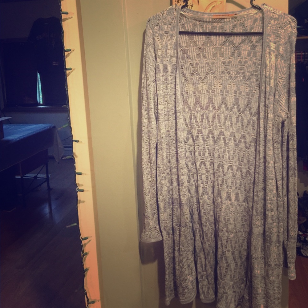 Belldini Brand long blue cardigan sweater size M