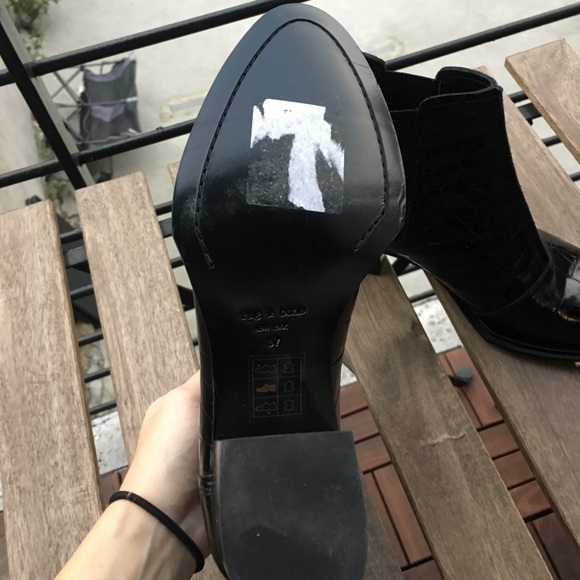 Rag & Bone Croc-Embossed Leather Chelsea Booties - Picture 6 of 6
