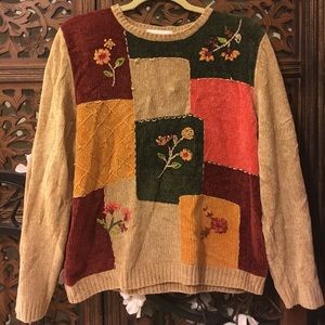Vintage floral sweater