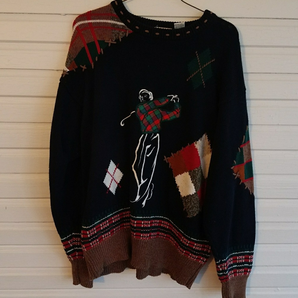 Vintage Tacky Golf Sweater