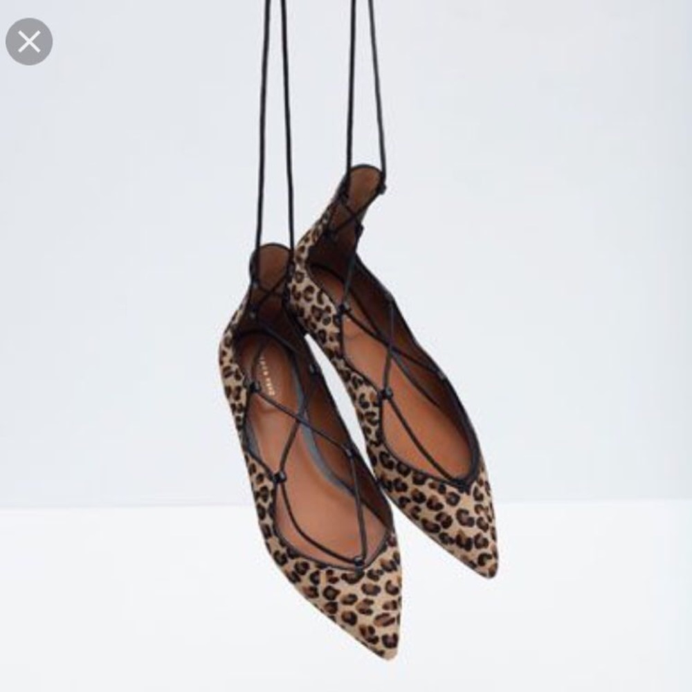 ZARA Leopard Print Flats
