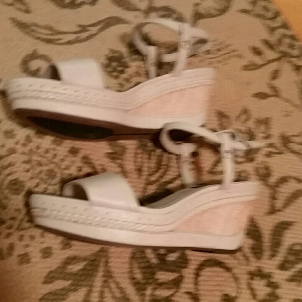 Ecru wedge sandals Calvin Klein