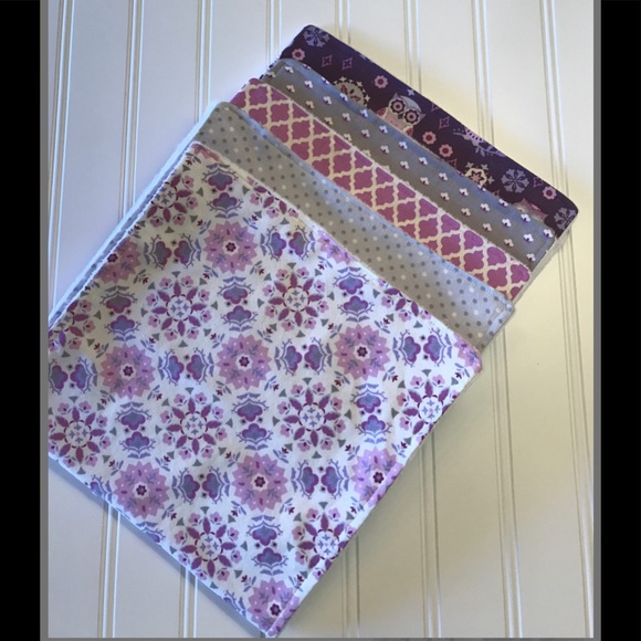 Set of 5 Baby Burp Cloths, Baby Girl, baby gift - Picture 3 of 3