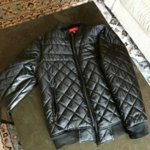 Black quilted jacket