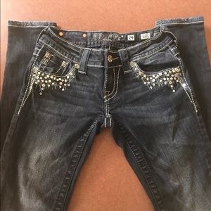 Miss Me jeans size 24- lots of bling!