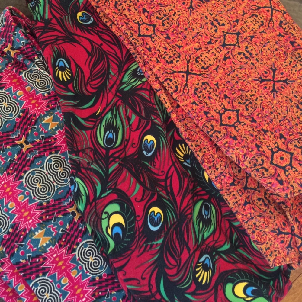 3 pair Lularoe OS Leggings