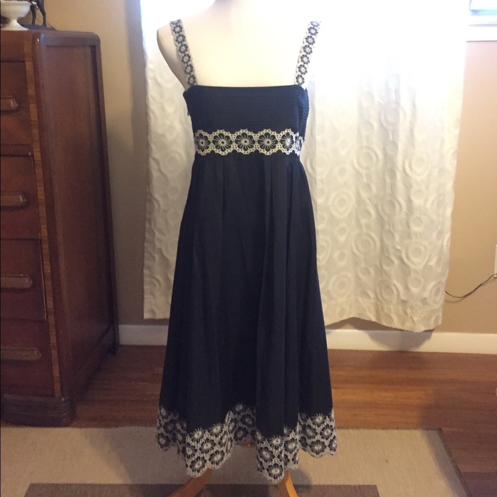 Black cocktail sundress with gorgeous details